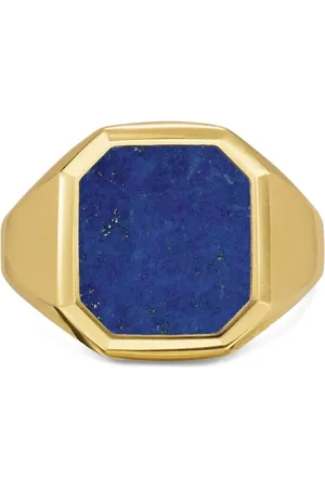 David Yurman 18K yellow Streamline?? Signet lapis lazuli ring