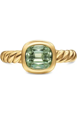 David Yurman 18K yellow DY Mercer?? prasiolite ring
