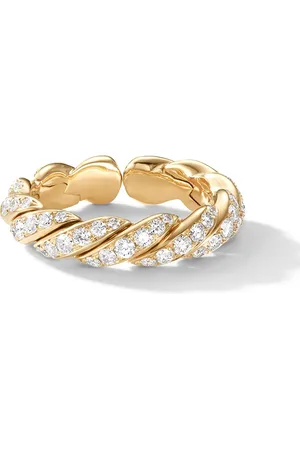 David Yurman 18kt yellow Pav??flex diamond band ring (5mm)
