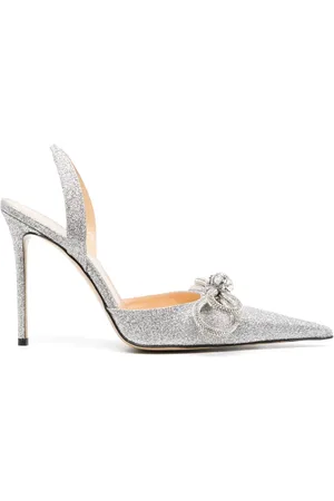 Mach & Mach Double Bow glitter 95mm pumps