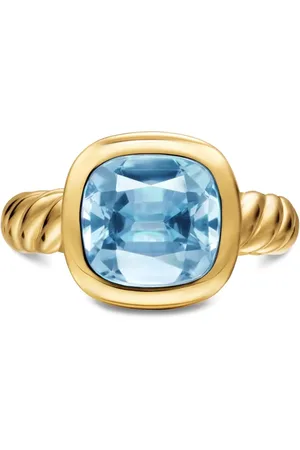 David Yurman 18K yellow DY Mercer?? topaz ring