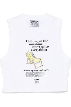 Moschino Printed cropped top