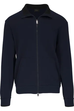 BRIONI Contrast lining zipped sweatshirt