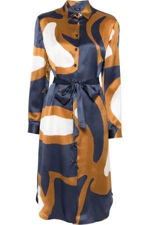 Kiton Printed midi dress