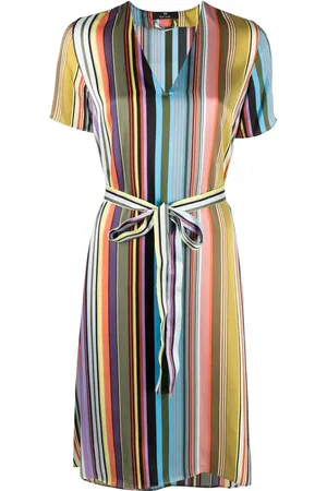 Paul Smith Striped print belted shift dress
