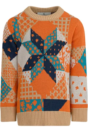 Etro Patchwork cotton jumper