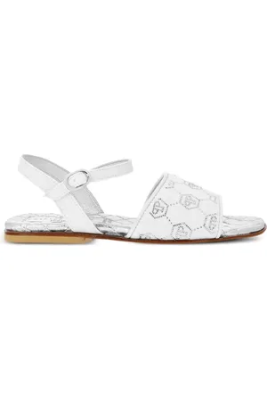 Philipp Plein Monogram Strass flat sandals