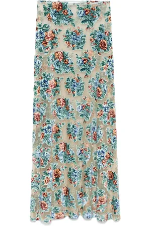 Paco rabanne Grunge flower maxi skirt