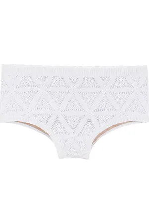 AMIR SLAMA Crochet detail swim briefs