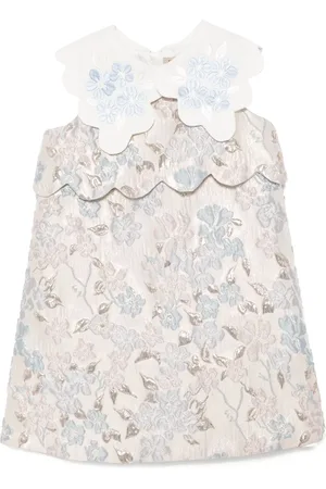 HUCKLEBONES LONDON Scalloped shift dress
