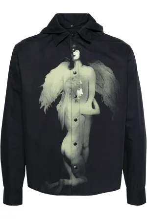 Kusikohc Printed hooded shirt