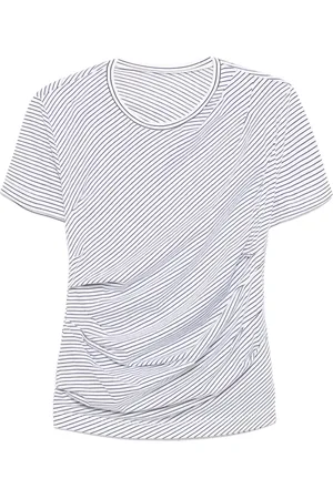 JNBY Striped pleated T