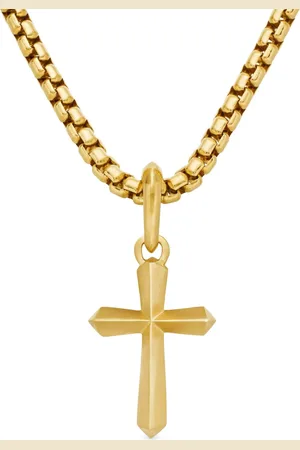 David Yurman 18kt yellow Roman Cross amulet (19mm)