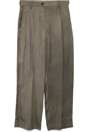 ZIGGY CHEN Collaged wide leg trousers