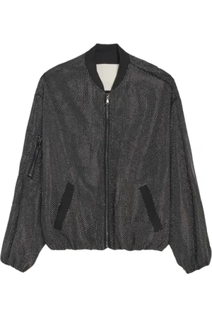 A PAPER KID Studded bomber jacket