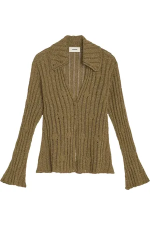 A PAPER KID Ribbed cardigan