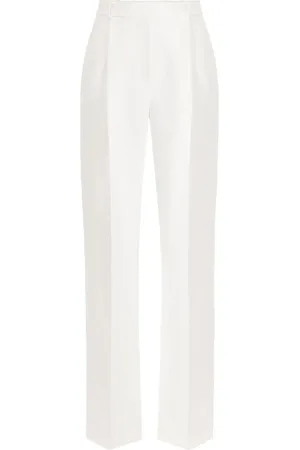 Elisabetta Franchi Pleated crepe tailored trousers