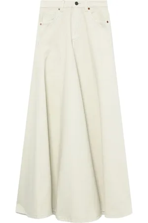haikure Fluted twill skirt