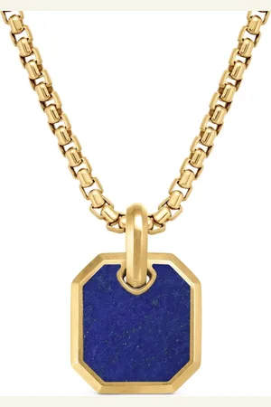 David Yurman 18kt yellow Roman lapis lazuli amulet (15mm)