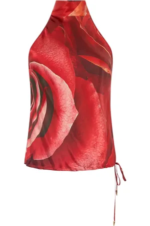 Roberto Cavalli Printed silk top