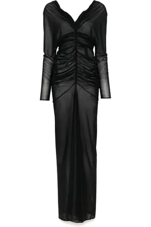 Atlein Ruched midi dress