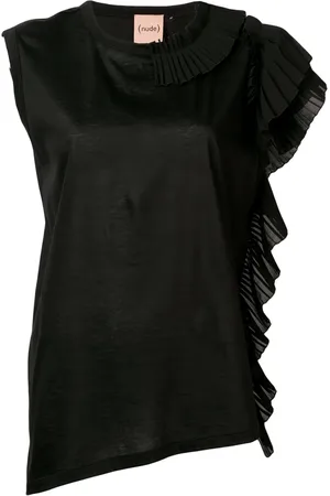 NUDE Pleated trim tank top