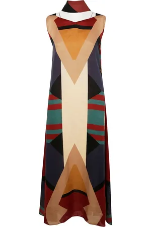 VOLANTIS Sik midi dress