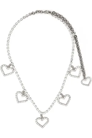 Alessandra Rich Crystal heart necklace