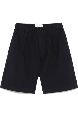 Universal Works Seersucker pleated shorts