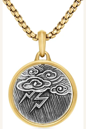 David Yurman 18kt yellow and sterling silver Storm Duality amulet (30mm)