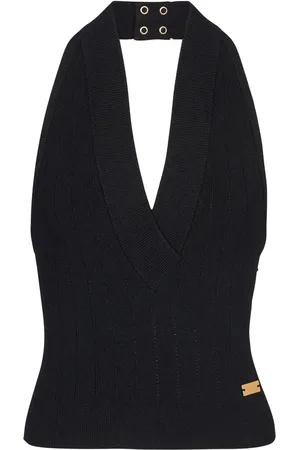 Balmain Halterneck knitted top