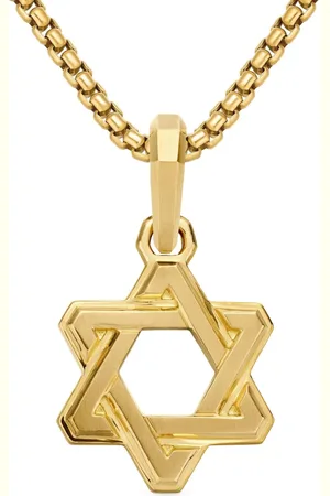 David Yurman 18kt yellow Deco Star of David pendant (24mm)