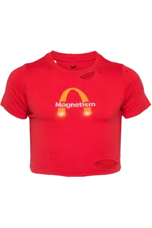 DOUBLET Magnetism distressed baby T