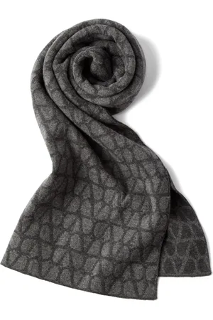 VALENTINO GARAVANI TOILE ICONOGRAPHE WOOL AND CASHMERE SCARF