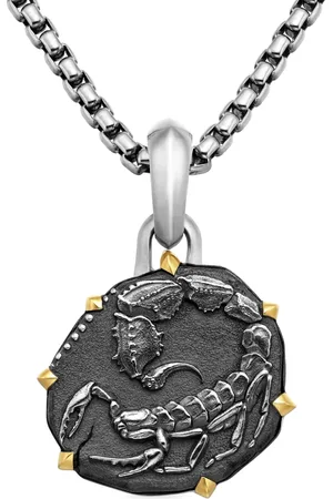 David Yurman 18kt yellow gold and sterling Scorpio amulet (33mm)