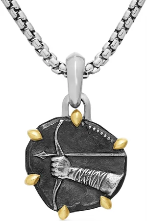 David Yurman 18kt yellow gold and sterling Sagittarius amulet (33mm)