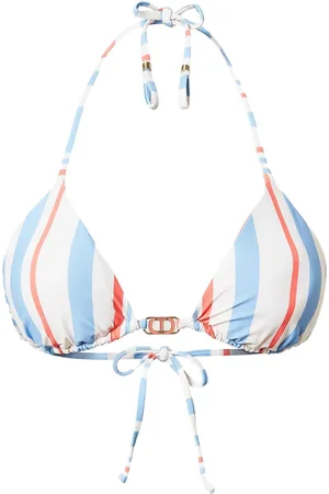 Twin-Set Striped triangle bikini top