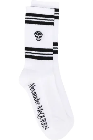 Alexander McQueen Ribbed skull print ankle socks
