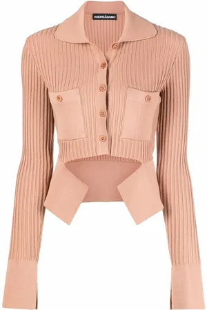 andre damo Ribbed buttoned