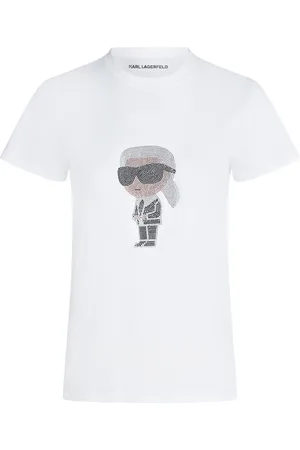 Karl Lagerfeld Ikon rhinestone T