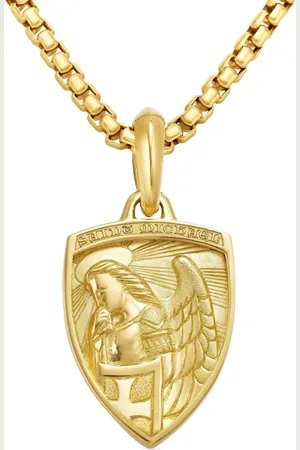 David Yurman 18kt yellow St. Michael amulet (26mm)