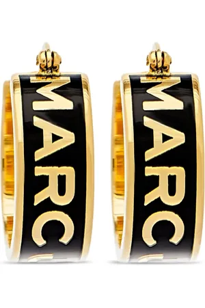 Marc Jacobs The Button Enamel Logo Hoop earrings