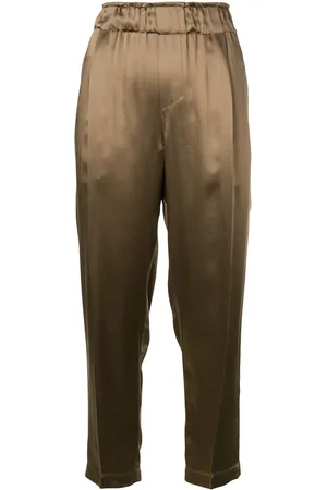 Brunello Cucinelli Pleated fluid cigarette trousers