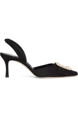 Manolo Blahnik 70mm Gibsli pearl