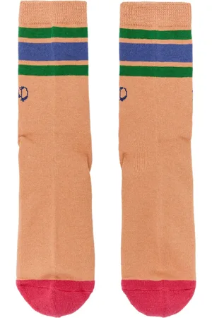 Brain Dead Logo striped socks
