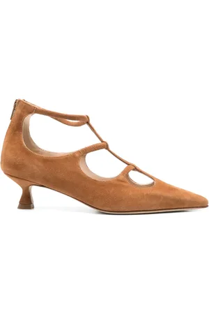 ANNA F. 50mm suede pumps