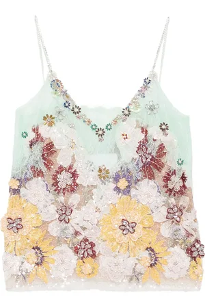 Costarellos Embroidered lace top