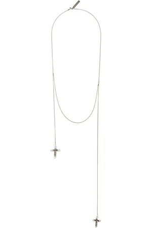 Givenchy Double crucifix pendant necklace