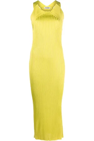 Jil Sander Sleeveless ribbed maxi dress