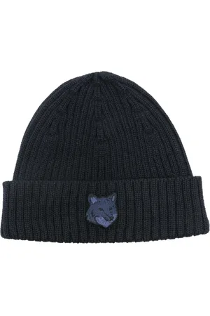 Maison Kitsuné Bold Fox Head ribbed beanie